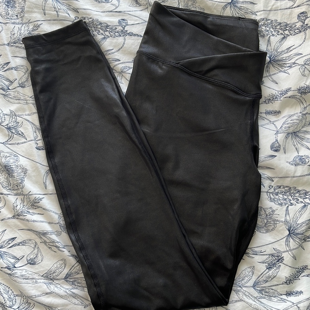 Athletic Works Faux Leather Legging Size Large